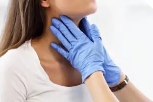 Patient Being Assessed for Throat Cancer